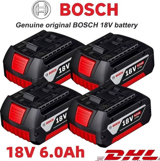 Bosch Ersatzakku 18 V mit 6000 mAh in Schwarz für das drahtlose Profi-System BAT609 BAT618 GBA18V80 - Bild 1