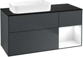 V&B Waschtischunterschrank Finion in Weiß und Blau, B/T: 120 x 60 cm - Bild 1
