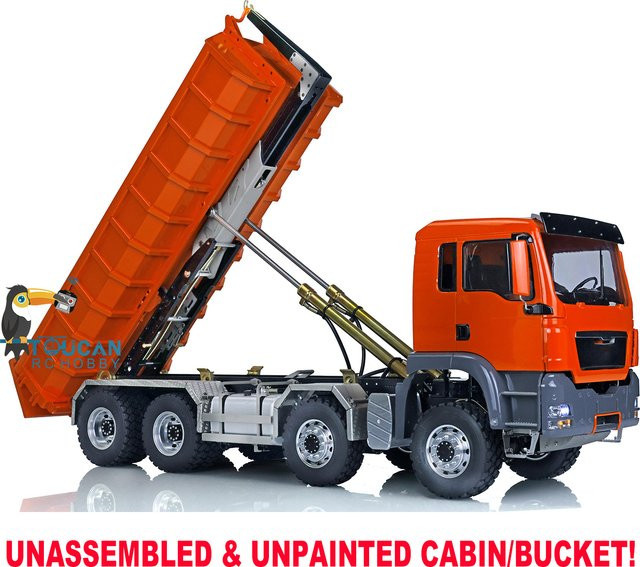 LESU TGS 8*8 Roll-On/Off-Kipper Hydraulischer Dumper, RC-Truck Automodell, 1:14, ferngesteuert - Bild 1
