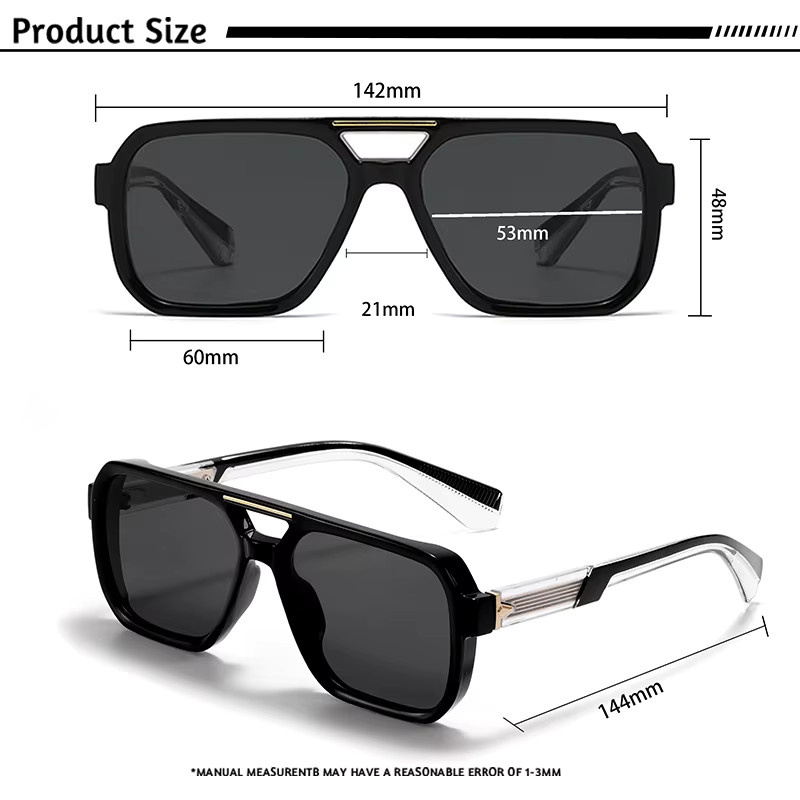 HBK Mode Sonnenbrille Aviator, Vollrand, Unisex - Bild 4