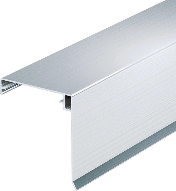 T&J Wetterschenkel-Klemmdeckel aus Aluminium in Silber Pressblank, Länge: 2000 mm - Bild 1