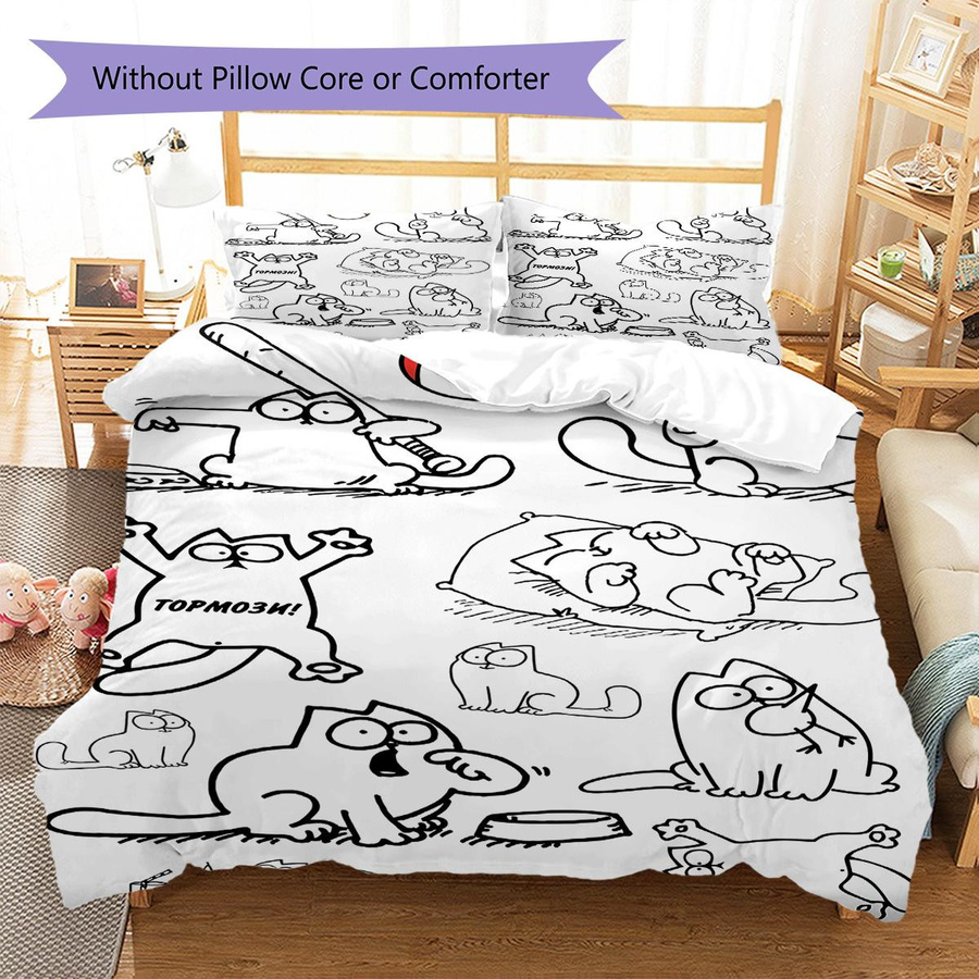 Simon's Cat Bettwäsche Set mit Motiv, Mehrfarbig, B/H: 140 x 200 cm - Bild 3