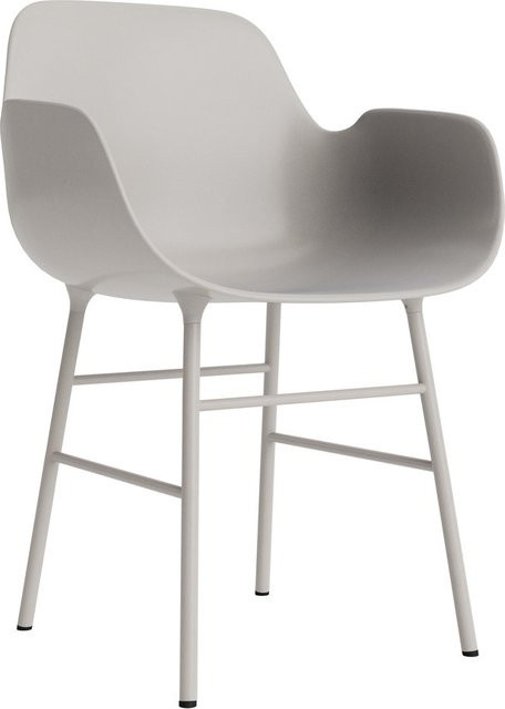 Normann Copenhagen Form Armlehnstuhl mit Metallgestell in Grau - Bild 1