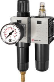 Riegler Futura-mini 2-teiliges Wasserenthärtungsanlage Set aus Metall in Silber mit G 1/4 Anschluss und 0,5-8 bar Betriebsdruck - Bild 1