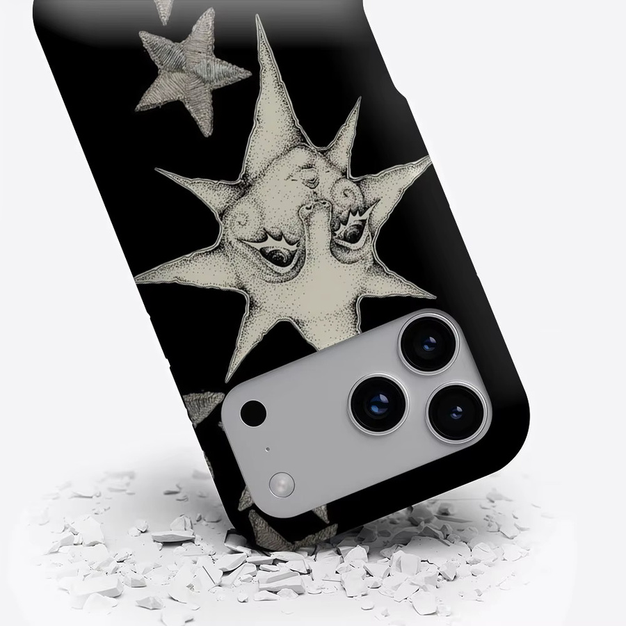 Aurbe Matte 2-in-1 MagSafe Hülle mit Schutzfilm für iPhone 17 16 15 14 Plus Pro Max, Stoßfeste Hartschale, Celestial Noir Schwarz - Bild 3