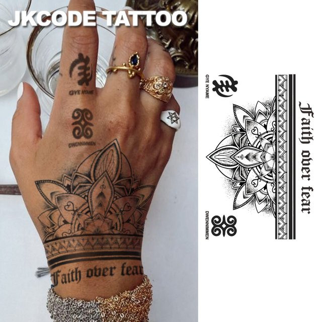 JKCODE TATTOO Brahma Lotus Totem Tattoo, Herren - Bild 1