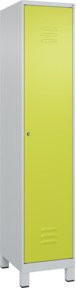 C+P Spind Classic PLUS Garderobenschrank mit 1 Abteil, Füße, Zylinderschloss und 4 Garderobenhaken, H x B x T: 195 x 40 x 50 cm - Bild 1