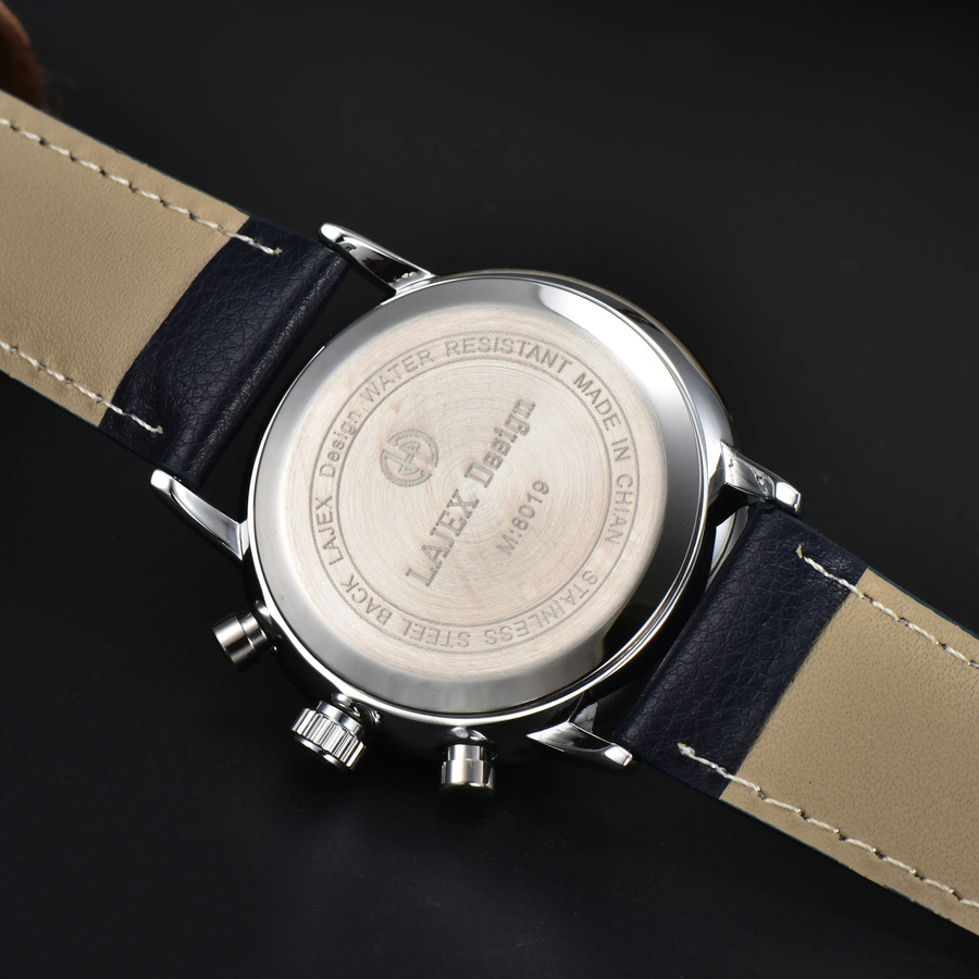 Zeppelin Chronograph, Automatik, Edelstahl, Leder, Herren - Bild 2
