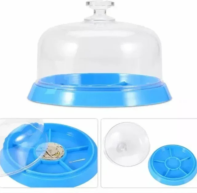 OAKCHARM Uhren Reparatur Werkzeug, 6 Slots, Staub Abdeckung mit Tablett - Bild 1