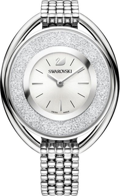 Swarovski Damenuhr, Quarz, Edelstahl, Silber, 43 mm, Oval, Kristall - Bild 1