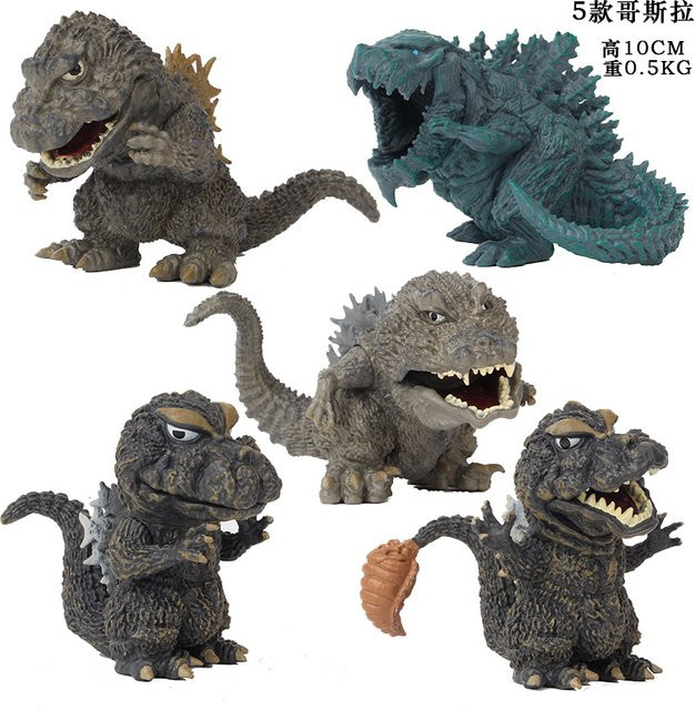 Bandai Godzilla Dinosaurier Q-Version Kawaii Figur, 5-teiliges Set - Bild 1