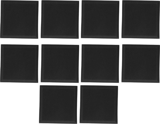 10 Stück Schallschutzschaumplatten von TOMTOP JMS, schwer entflammbar und schallabsorbierend, Grau - Bild 1