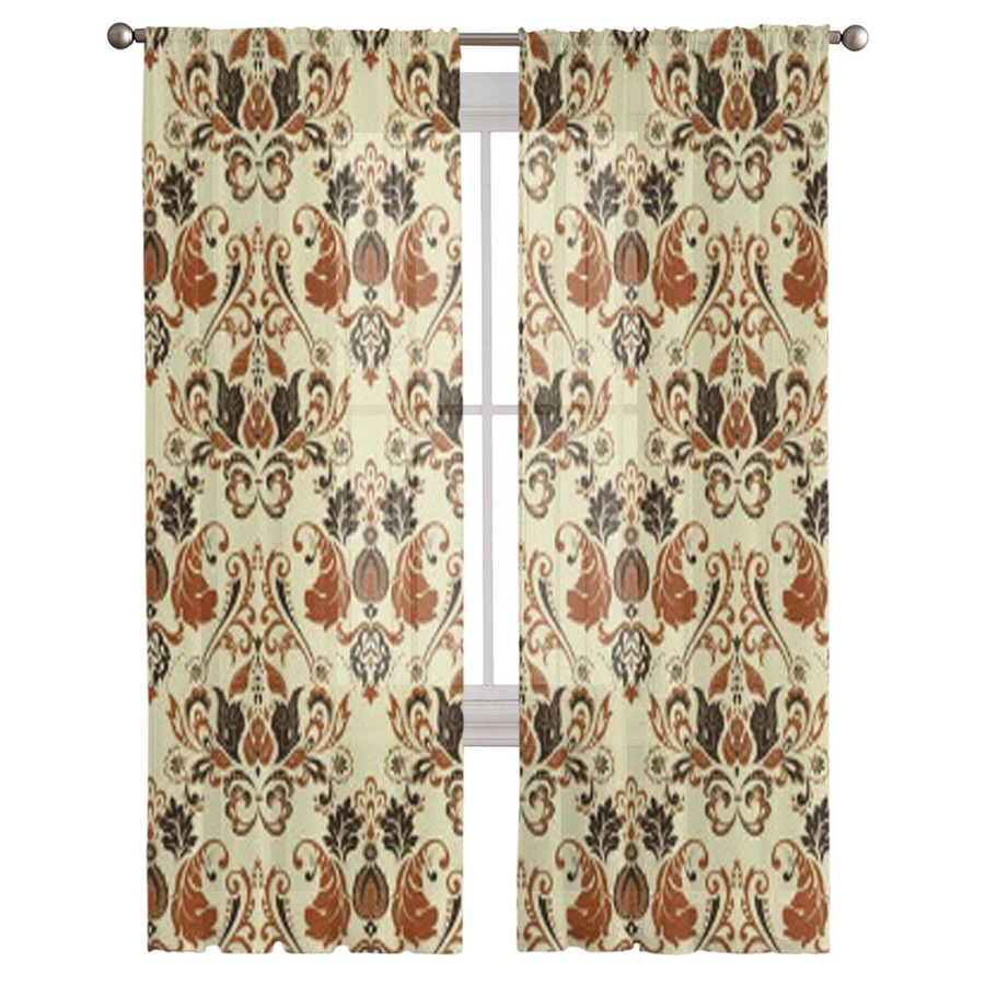 Luxuriöse Chiffon-Schergardine Binchi Outdoor Equipment im Vintage-Design, transparent, B: 135 cm, H: 114 cm - Bild 3