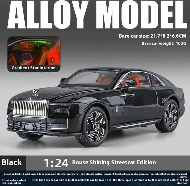 Linyi toy car Spectre Luxy Autos, Modellauto, 1:24, Metall, mit Licht und Sound, ab 14 Jahren - Bild 1