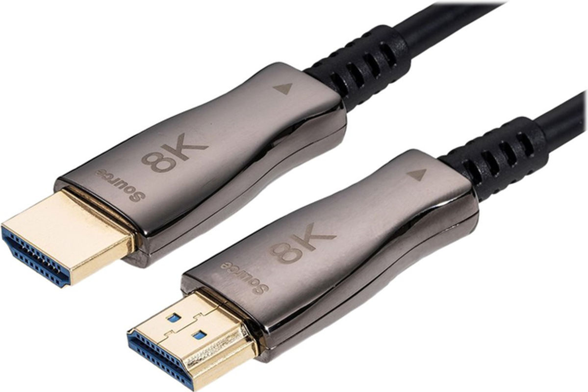 Value HDMI-A Anschlusskabel 8K UHD AOC Aktives optisches Kabel mit Signalverstärkung Schwarz Länge: 30 m - Bild 2