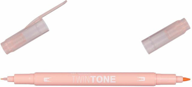 Tombow TwinTone Fasermaler Coral Pink mit feiner Spitze - Bild 1