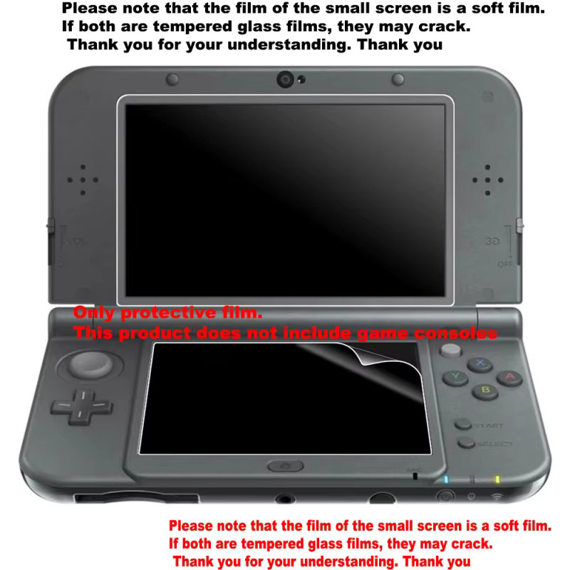 2er-Set gehärtetes Glas Displayschutz für Nintendo New 3DS XL/LL, transparent - Bild 3