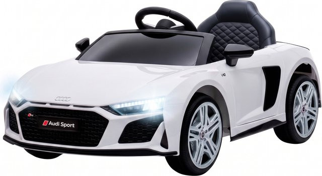 Aosom Kinder Elektroauto 12V, Weiß, mit Fernbedienung, ab 3 Jahre - Bild 1