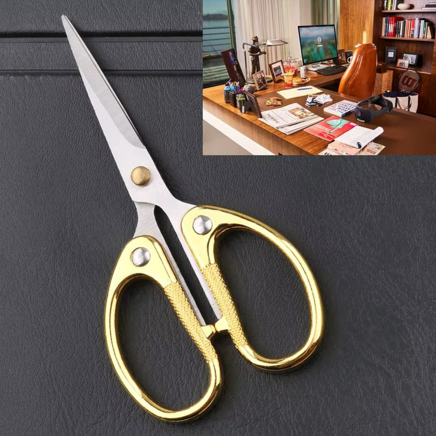 Professionelle Schneiderschere in Gold aus Metall für Stoff und Kleidung - Bild 3
