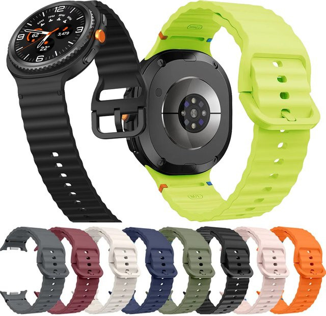 Samsung Uhrenarmband Silikon, Schwarz, Unisex - Bild 1