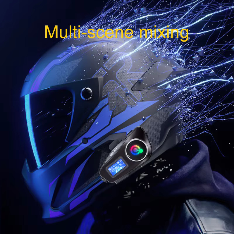 XINOWY Q58 Max Bluetooth-Gegensprechanlage für Motorradhelme, wasserdicht nach IP65, Schwarz - Bild 5