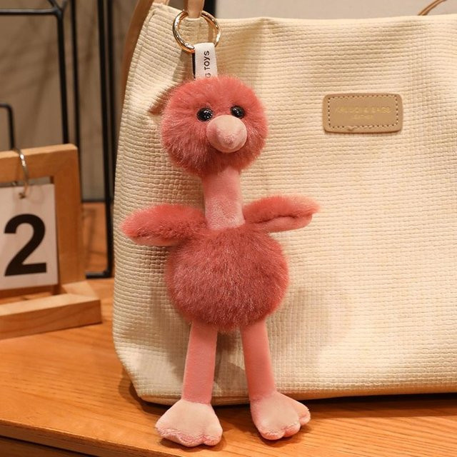 Yiran toy Straußen Plüschtier, Rosa / Pink, 20cm - Bild 1
