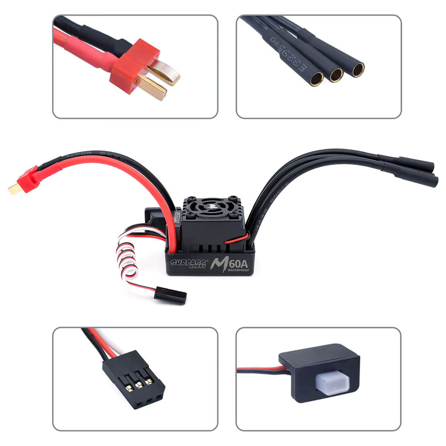 Surpass Hobby M35A/45A/60A Bürstenloser ESC, Wasserdichter Geschwindigkeitsregler, 2-3S - Bild 2