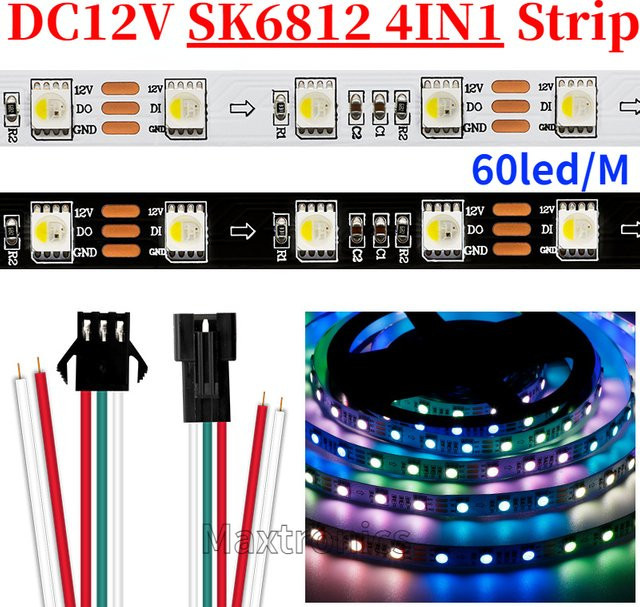 SAGE LU MEI Smart LED Streifen SK6812 RGBWW 4in1 Pixel Lampe DC12V SMD5050 Multicolor - Bild 1