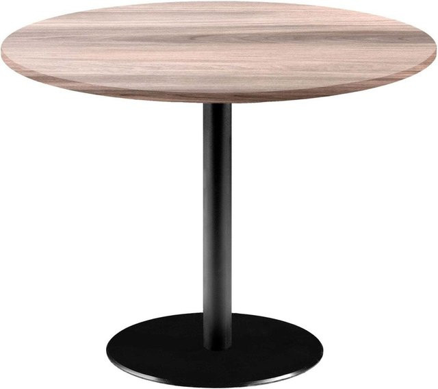 RestooTab Tisch Rome XL rund, Eiche und Hellgrau mit schwarzem Gestell, Höhe: 75 cm, Durchmesser: 120 cm - Bild 1
