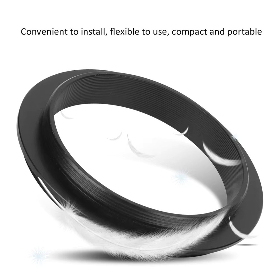 Qiilu Astronomischer Teleskopadapter M48mm und M54mm aus Aluminiumlegierung, Schwarz - Bild 5