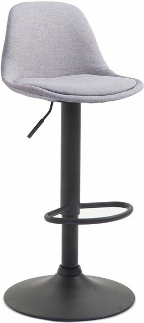 TPFLiving Barhocker Kilian modern mit schwarzem Gestell und grauem Stoff, B/T/H: 39 x 43 x 104 cm - Bild 1