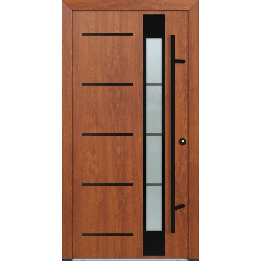 FM Türen Innenbeschläge Set AS68 Modell 65 Goldene Eiche Rechts Modern B: 100 cm, H: 200 cm - Bild 2