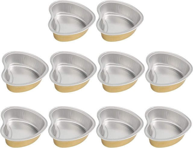 Koogeelife Wachsschmelzschalen Herzform, 10 Stück, Gold, Unisex - Bild 1