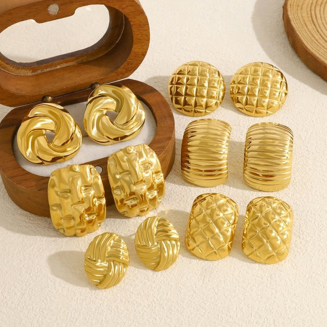 WILD & FREE Ohrstecker, 18 Karat vergoldeter Edelstahl, Gold, Damen - Bild 1