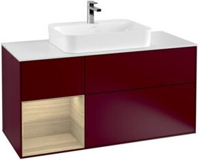 V&B Waschtischunterschrank Finion mit Wandbeleuchtung, Weiß, Breite: 120 cm, Tiefe: 50,1 cm, Höhe: 50,1 cm - Bild 1