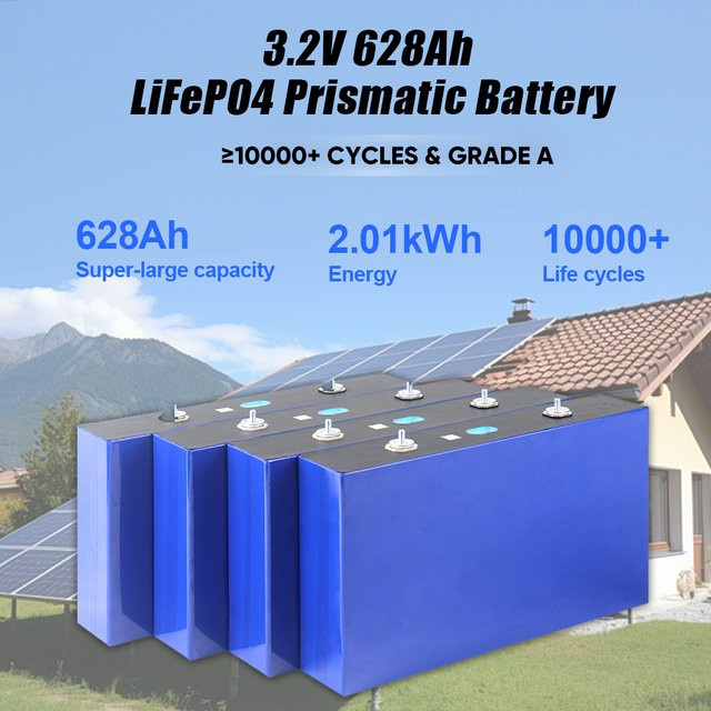 EVE MB56 LiFePO4-Batteriezelle, prismatische wiederaufladbare Lifepo4-Zelle, 628Ah, 3,2 V - Bild 1