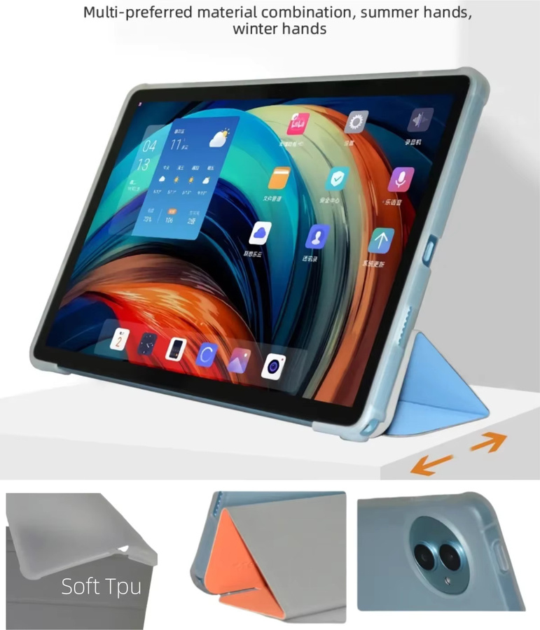 Smart Cover für Teclast P50Ai P50 2025 Tablet-Hülle in Blau mit klappbarem Ständer, PU-Leder und weicher TPU-Rückschale sowie Auto Sleep/Wake-up Funktion - Bild 4