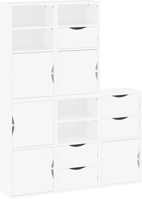 5er-Set vidaXL ODDA Beistellschränke aus Massivholz Kiefer in Weiß, B/T/H: 40 x 24 x 79 cm - Bild 1