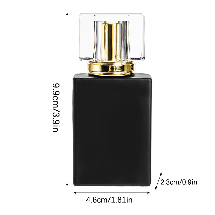 MUB Parfümflaschen Set, 8-teilig, schwarz, Glas, 30 ml, Unisex - Bild 6