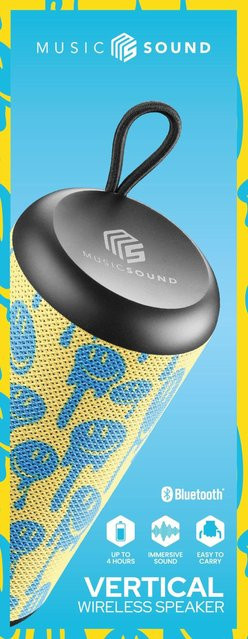 CellularLine Bluetooth Vertical Speaker Smile in Gelb mit USB-C Anschluss - Bild 1