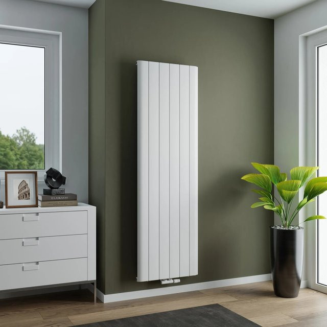 Ximax Aluminium-Heizkörper Trigo mit Mittenanschluss in Weiß, Höhe: 180 cm, Breite: 56,5 cm - Bild 1