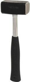 KS Tools Fäustel mit Stahlrohr-Stiel und Kunststoffgriff in Schwarz, 1250 g - Bild 1