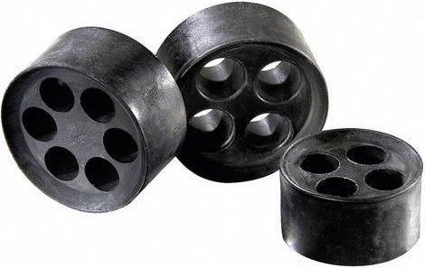 Wiska Mehrfachdichteinsatz MFD 25/04/060 M25 4 x 4 - 6mm Elastomer in Schwarz - Bild 1