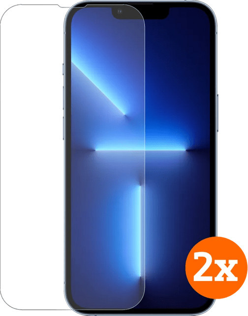 BlueBuilt Panzerglas Doppelpack für Apple iPhone 14, 13 und 13 Pro, transparent - Bild 1
