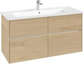 V&B Waschtischunterschrank Collaro mit Waschtisch und LED-Beleuchtung, Farbe Nord Oak, B/T/H: 116,1 x 61 x 48 cm - Bild 1