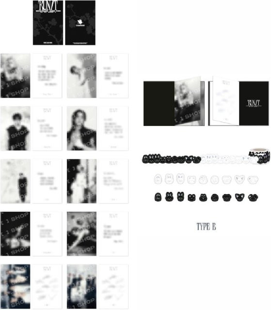 Stray Kids RUN IT SEOUL Postkartenbuch und Roll-Sticker-Set Type B in Multicolour - Bild 1