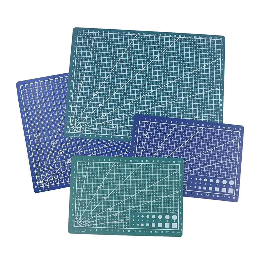 Multifunktionale PP Schneidematte in Blau für Patchwork, DIY und Lederarbeiten (A3 A4 A5) - Bild 3