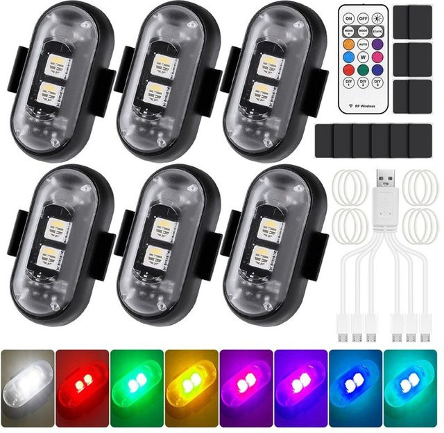 CLCU Kabellose LED-Rockbeleuchtung für LKWs und Autos mit Fernbedienung in Schwarz - Bild 1