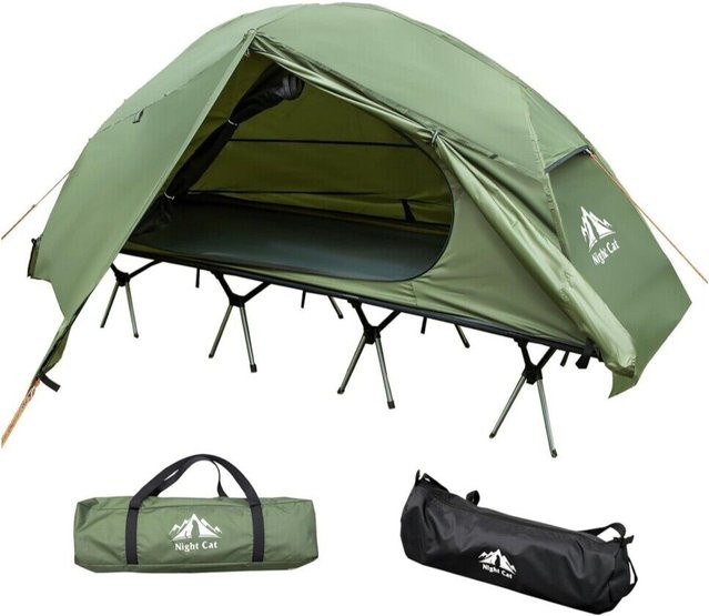 Night Cat Camping-Feldbett-Zelt für 1 Person, wasserdicht und klappbar, grün - Bild 1