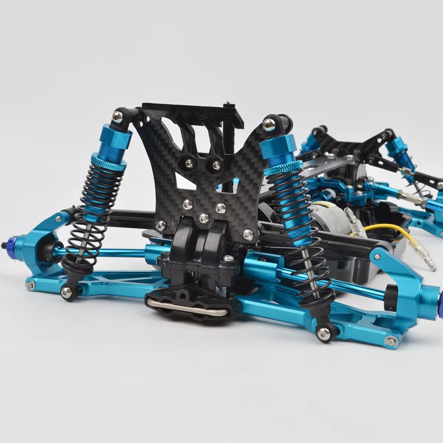 Tamiya TT-02B Chassis Upgrade Teile, Zubehör, Blau, Metall - Bild 4